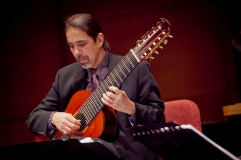 Jorge Torres, associate professor of music, performs with and directs the consort.
