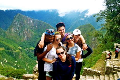 The students at Machu Picchu