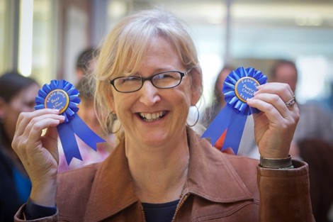 Heather Reinhart received the People's Choice and Best in Show awards for 'Murder on the Oreo Express.'