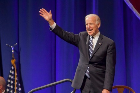 Vice President Joe Biden walks to the podium.