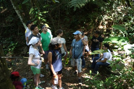 Costa Rica- The team works in the rainforest.