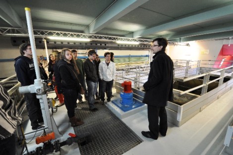The students tour a waste water treatment facility in Toulouse, France.