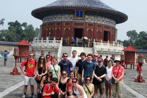 The class in front of the Temple of Heaven, Beijing
