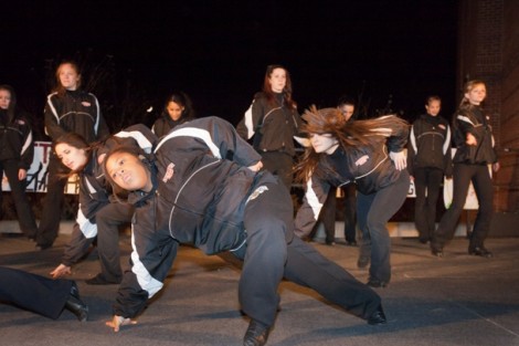 The Lafayette Dance Team performs during the Pep Rally.