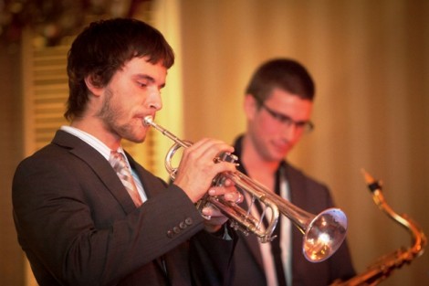Brian Pinkard '16 plays trumpet in his brother Michael's quintet.