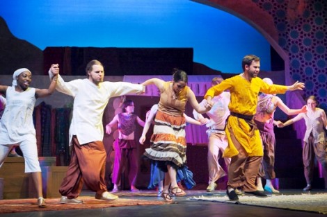 The cast during a musical number