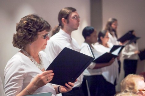 The Alumni Choir sings the Alma Mater.