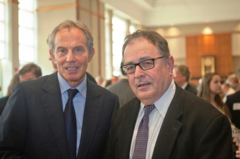 Tony Blair and Donald L. Miller, MacCracken Professor of History