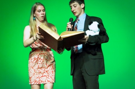 Devon Thorsell '13 and Evan Gooberman '13 were co-masters of ceremonies for the evening. 
