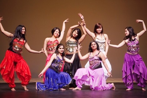 The all-female Bollywood Dhamaka performs.