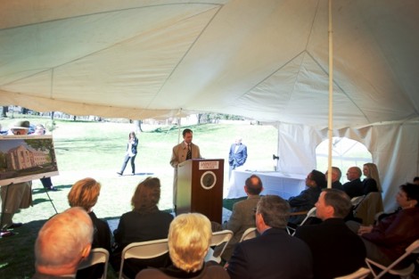 President Daniel H. Weiss speaks during the ceremony.