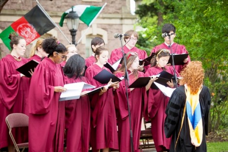 The College Choir sings an 'Irish Blessing.'