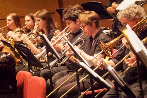 The orchestra's brass section