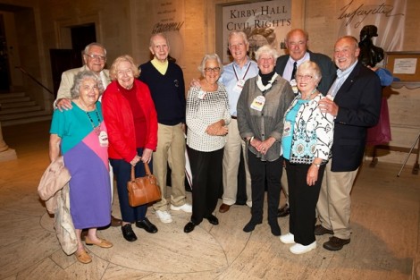 Members of the 50-Plus Club and their wives during the 50-Plus Club Reception in Kirby Hall of Civil Rights