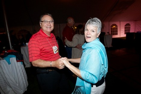 Bill and Phyllis Shook ’68 dance to the music of the Fabulous Grease Band during the All-Alumni Social.