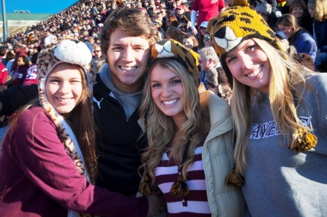 Students have a good time during the 148th Lafayette-Lehigh Game at  Fisher Field.