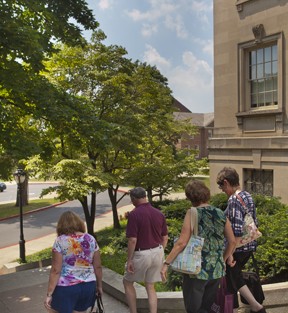 Participants take a break during classes.