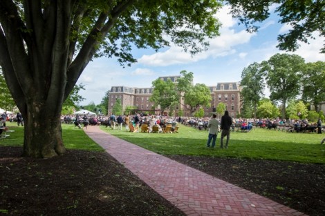 With the new Quad design, Commencement and other major events will now be held in front of Pardee Hall.