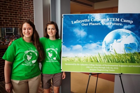 Rebecca Citrin ’14 and Emily Crossette '15 organized the STEM Camp.