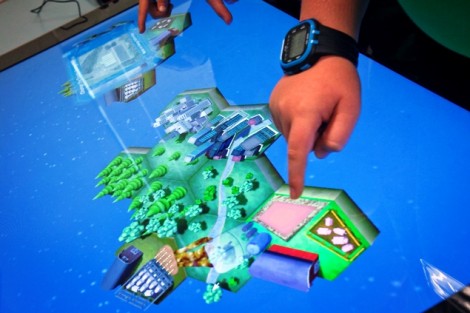 During the Future Worlds segment, students played a video game trying to make an island completely green and sustainable. 