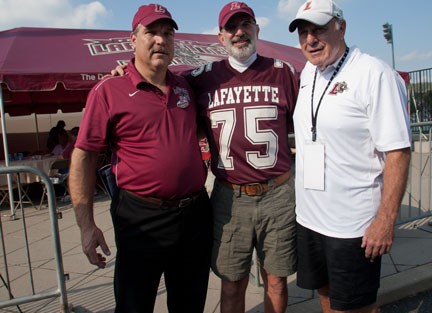 Tom Feehan '79 (L-R), Allen Haddad '78, and Jack Bourger '71