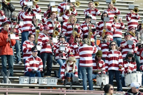 The Pep Band performs.