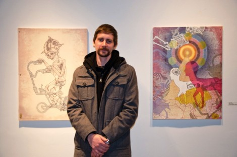 Jase Clark poses with his work.