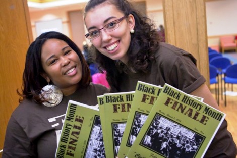 Association of Black Collegians president Ashley Boyd ’15 and board member Jennifer Schroeder ’15 hosted the annual finale celebration.