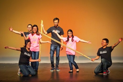 Members of the Asian Cultural Association perform a Tinikling Dance.