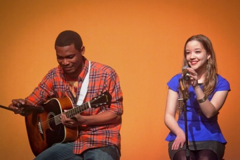 Yehou Gnopo ’15 and Yanel Garcia ’16 perform the Mexican song 'Que lloro.'