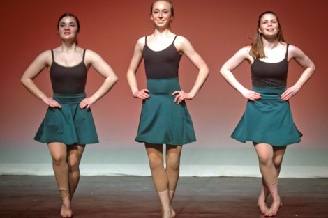 The Lafayette Dance Company performs to the Irish song 'Jig in A,' choreographed by Marisa Ferraro ’16. 