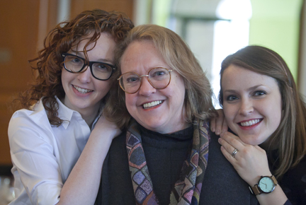 Liza Lucy '74 with daughters Alexandra '12 (left) and Elizabeth '15