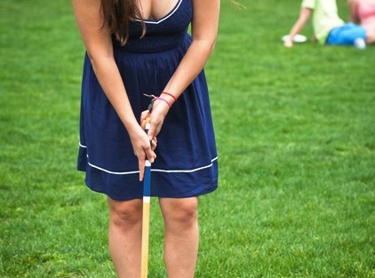 Marissa Rossi ’17 plays croquet.