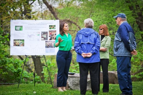 Kate Brandes of the Bushkill Stream Conservancy speaks about the project. 