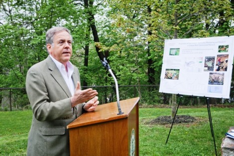 Pennsylvania State Representative Robert Freeman speaks about the changes the park went through.
