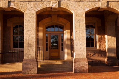 Rear entrance to Pardee Hall