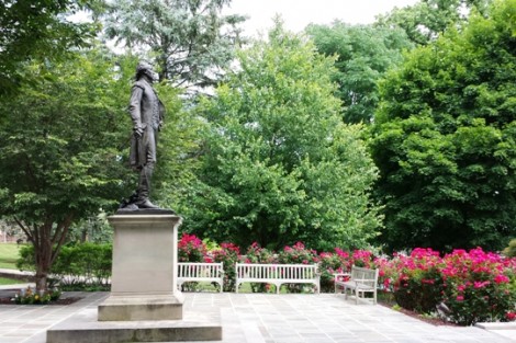 Statue of the Marquis de Lafayette on Dan O’Neil Plaza