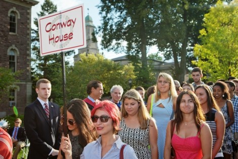 Conway House members take part in the student processional.