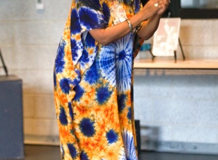 Wendy Wilson-Fall, associate professor and chair of Africana studies, dances to sabar rhythms.