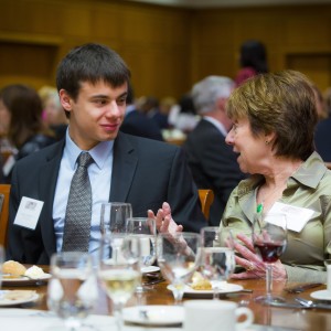 Craig Lombardo '17 with Norma Strouse