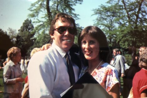 Jud Linville '79 and Cindy Oaks Linville '80 at commencement