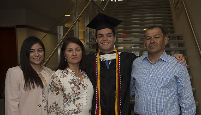 Jeff Miranda and family at graduation.