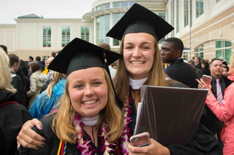 Two friends at Commencement
