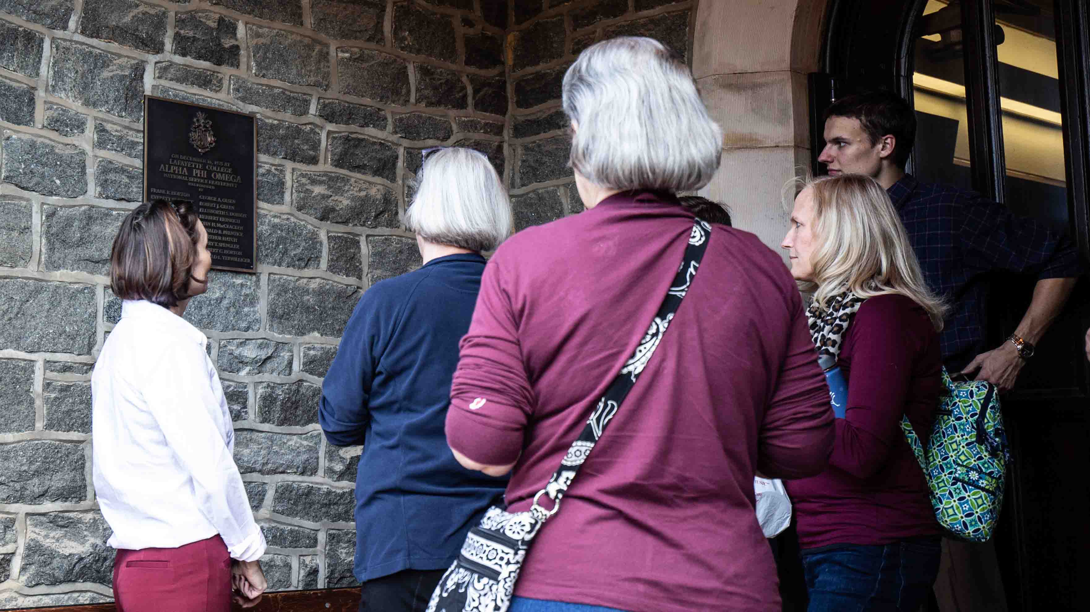 College Dedicates Alpha Phi Omega Plaque News Lafayette College