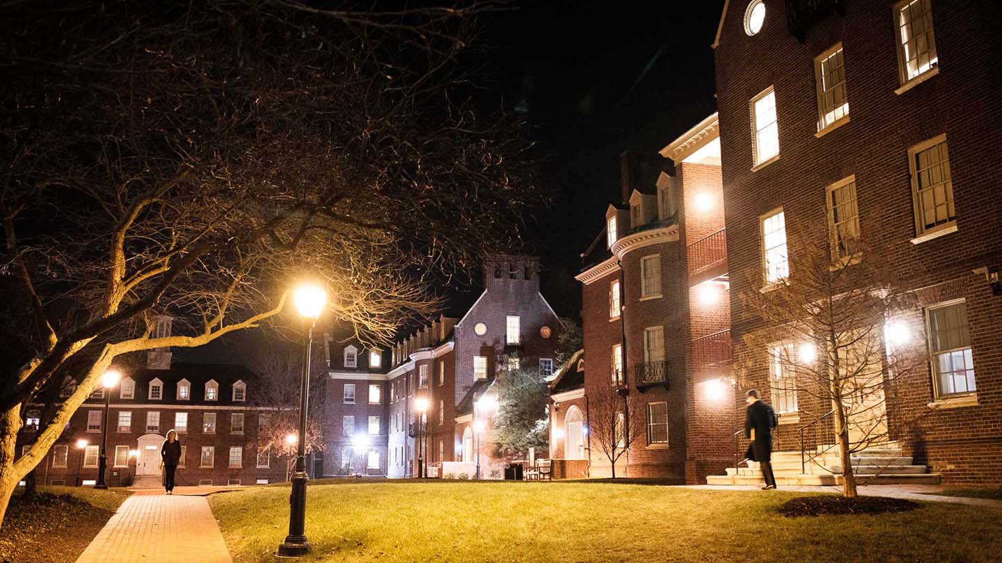 Campus at night