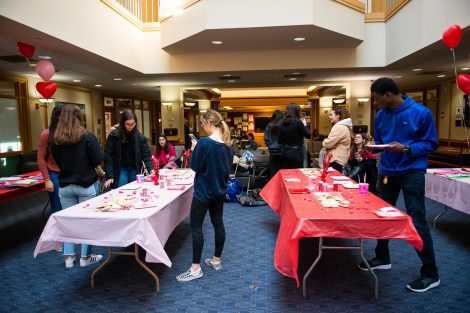 students make cookies and cards for children at St. Luke's Hospital