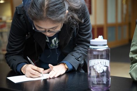 students write thank you letters to donors