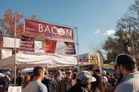 many vendors sold bacon themed foods