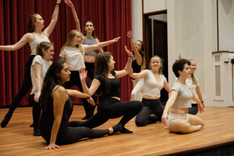 student dancers perform at the dance company showcase in colton