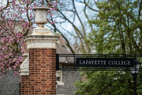 Lafayette College sign